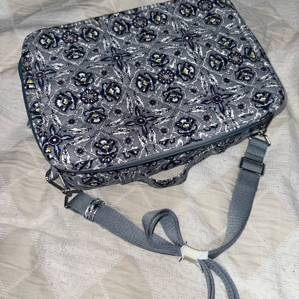 Vera Bradley Blue and Yellow Floral Cosmetic Case
